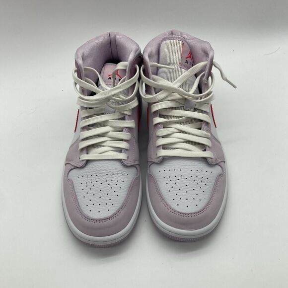 Womens Size 10.5 Nike Air Jordan 1 Mid White Basketball Shoe Sneaker DR0174-500 - Picture 3 of 11